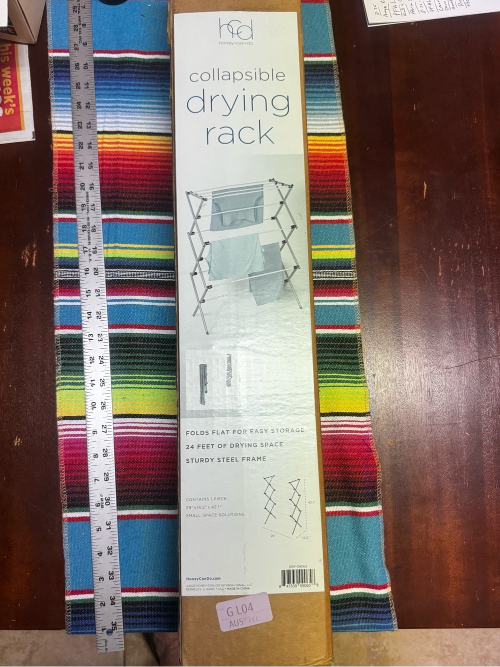 Brand new in the box collapsible drying rack nib never opened laundry home house